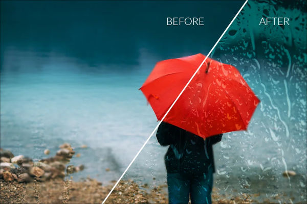 Wet Glass Photoshop Actions – Transform Photos with Stunning Rain Effects | High-Quality ATN and PSD, AI Files Download